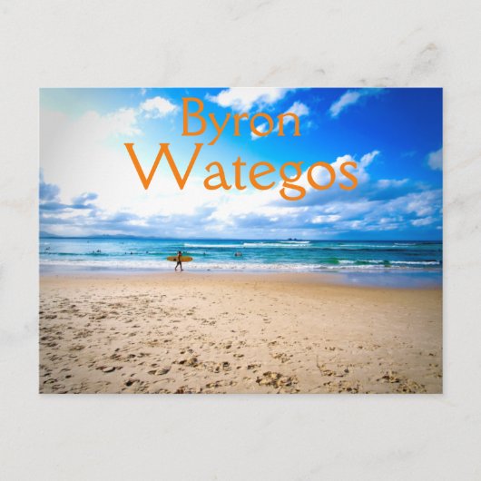 Carte postale Surf de plage Byron Bay Wategos (Devant)