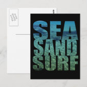 Carte postale Surf de sable (Devant / Derrière)