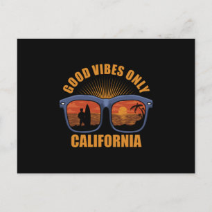 Carte Postale surf de surf Good Vibes Only California