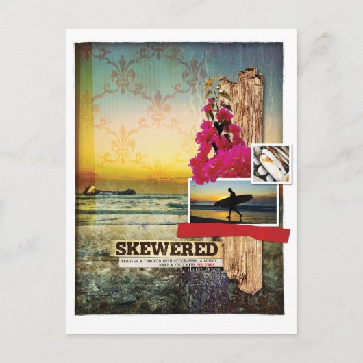 Carte postale Surf d'origine thème Art numérique c (Devant)