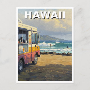 Carte Postale Surf en Hawaii Food Truck