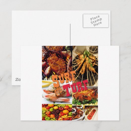 Carte Postale Surf et turf (Devant / Derrière)