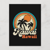 Carte Postale Surf Kawaii Hawaï (Devant)