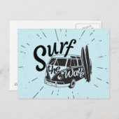 Carte Postale Surf La Vague (Devant / Derrière)