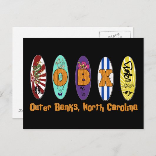 Carte postale Surf OBX Outer Banks (Devant / Derrière)