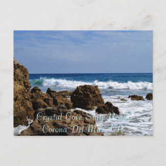 Carte Postale Surf rocheux, Crystal Cove State BeachCorona Del .