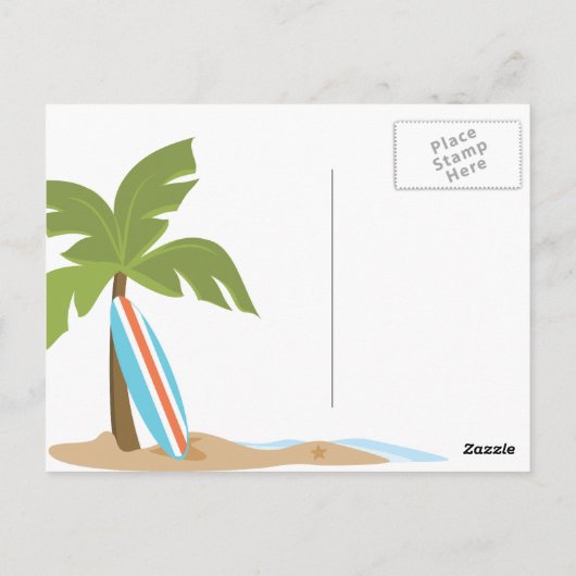 Carte Postale Surf singe (Dos)