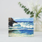 Carte Postale Surf sur les rochers (Debout devant)