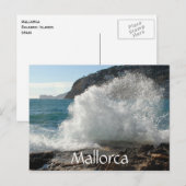 Carte Postale Surf sur les rochers, Majorque, Espagne (Devant / Derrière)