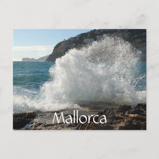 Carte Postale Surf sur les rochers, Majorque, Espagne (Devant)