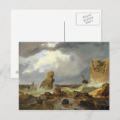 Carte Postale Surf sur une côte rocheuse, 1835 (Devant / Derrière)