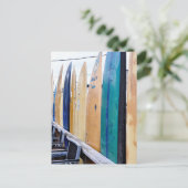 Carte Postale Surf vintage sur Montauk Beach (Debout devant)