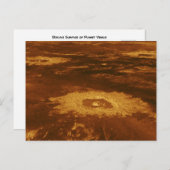 Carte Postale Surface bouillante de la planète Vénus (Devant / Derrière)