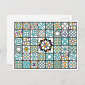 Carte Postale Surface d'échantillonnage turquoise moderne (Devant / Derrière)