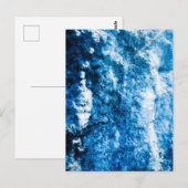Carte Postale Surface Texturée Bleue Glacée en Gros Plan (Devant / Derrière)