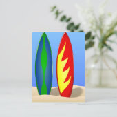 Carte Postale Surfboards surf rétro (Debout devant)