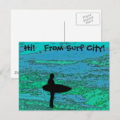 Carte postale Surfer (Devant / Derrière)