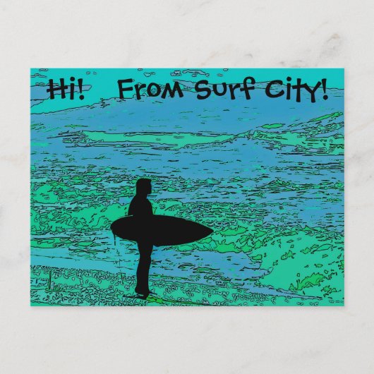 Carte postale Surfer (Devant)