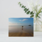 Carte Postale Surfer à Perranporth Beach Cornwall Angleterre (Debout devant)