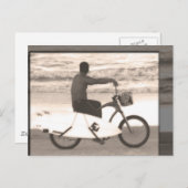 Carte Postale Surfer à vélo (Devant / Derrière)