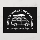 Carte Postale Surfer camper van life citations amusantes (Devant)