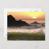 Carte Postale Surfer du coucher de soleil (Devant / Derrière)