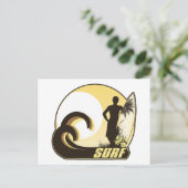 Carte Postale Surfer du coucher de soleil (Debout devant)