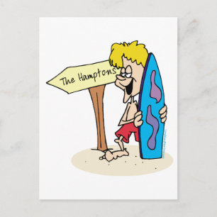 Carte Postale Surfer Dude Les Hamptons