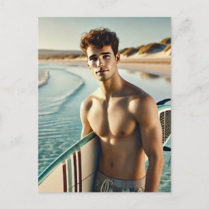 Carte Postale Surfer Dude sur la plage