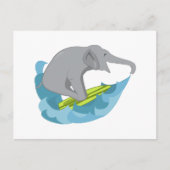 Carte Postale Surfer éléphant (Devant)