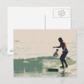 Carte Postale Surfer filles rock (Devant / Derrière)
