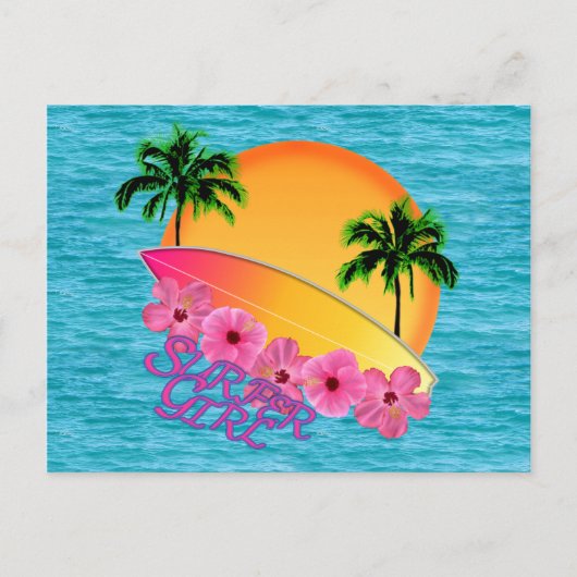 Carte Postale Surfer Girl (Devant)