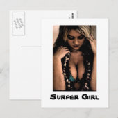 Carte postale Surfer Girl (Devant / Derrière)