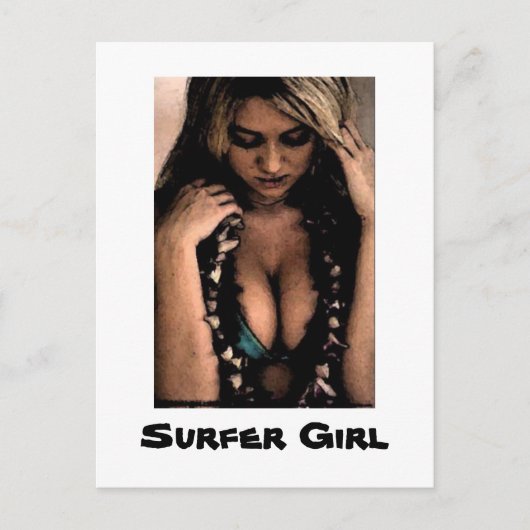 Carte postale Surfer Girl (Devant)