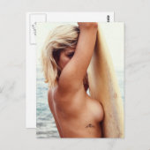 Carte Postale Surfer girl ☆ Beach Babe ☆ Postcard (Devant / Derrière)