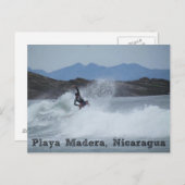 Carte Postale Surfer Playa Madera, Nicaragua Postcard (Devant / Derrière)