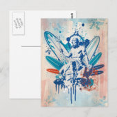 Carte Postale surfer poseidon (Devant / Derrière)