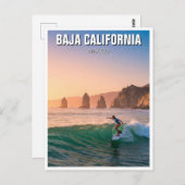 Carte Postale Surfer Sunset Basse Californie (Devant / Derrière)