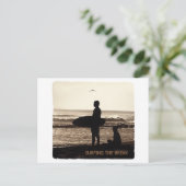 Carte Postale surfer sur la pause (Debout devant)