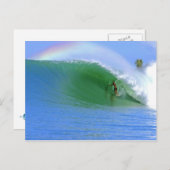 Carte Postale Surfer Sur La Vague Parfaite. (Devant / Derrière)