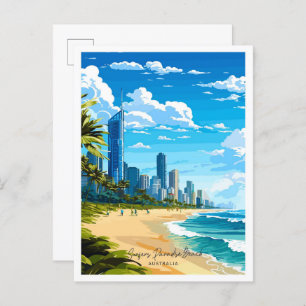 Carte Postale Surfers Paradise Beach Australie Voyage