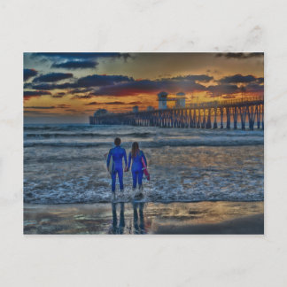 Carte Postale Surfers romantiques