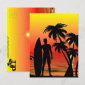 Carte Postale Surfeur (Devant / Derrière)