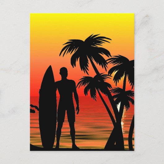 Carte Postale Surfeur (Devant)