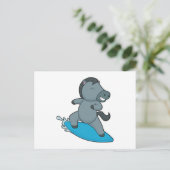 Carte Postale Surfeur à cheval sports nautiques (Debout devant)