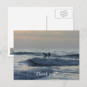 Carte Postale Surfeur en attente (Devant / Derrière)