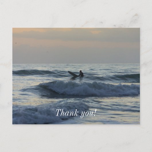 Carte Postale Surfeur en attente (Devant)