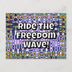 Carte Postale Surfez sur la vague de la liberté
