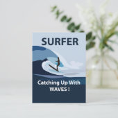 Carte Postale Surfing Surfer Beach (Debout devant)