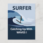 Carte Postale Surfing Surfer Beach (Devant)